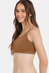 Zivame Double Layered Non Wired Full Coverage Bralette - Argan Oil — thumbnail 3